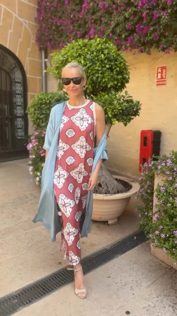 Eva™ | Robe Maxi avec Étole Assortie