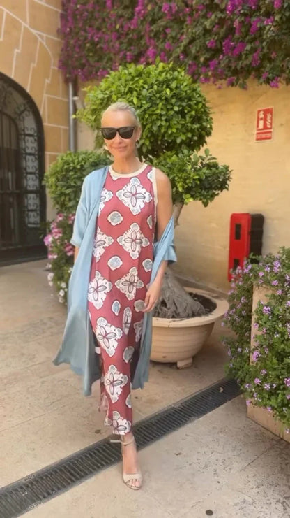 Eva™ | Robe Maxi avec Étole Assortie