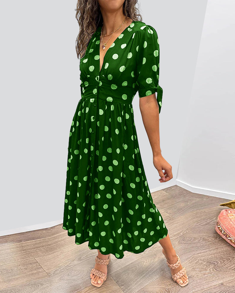 Victoire™ | Robe Élégante à Pois