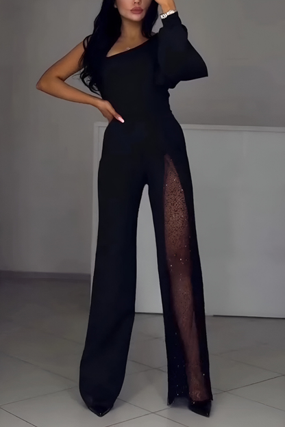 Léonie™ | Combinaison Élégante à Jambes Larges