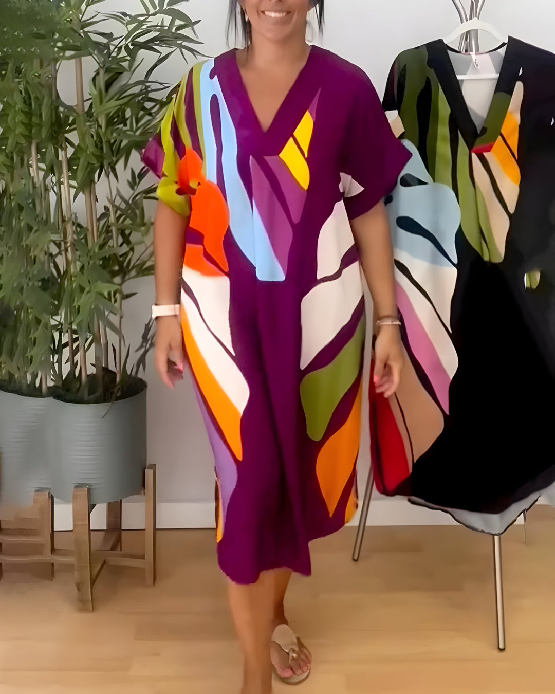 Léonie™ | Robe feuillage