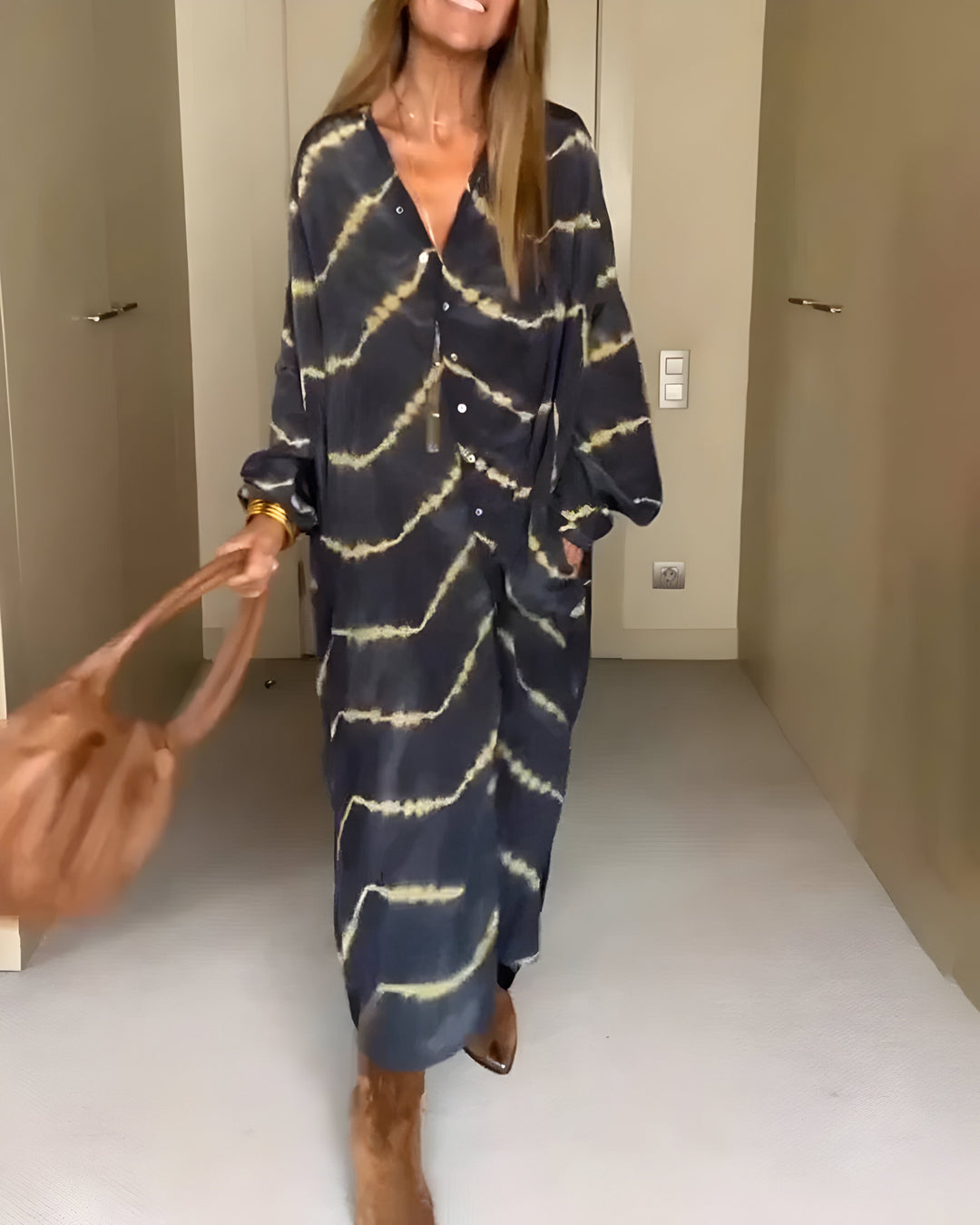Aurélie™ | Robe Maxi Bohème Chic à Motifs Rayés