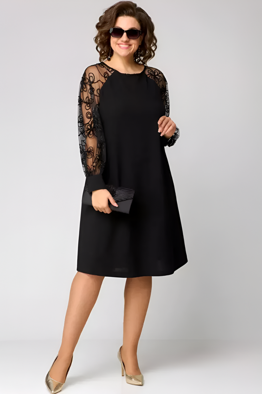 Amira™ | Robe chic avec des manches en dentelle