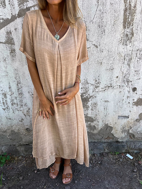 Violette™ | Robe Loose à Col en V