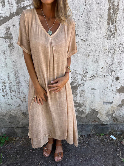 Violette™ | Robe Loose à Col en V