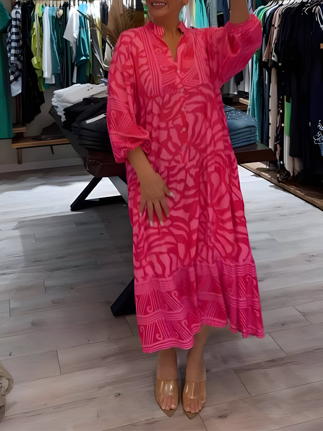 Alba™ | Robe Chic à Imprimé Moderne