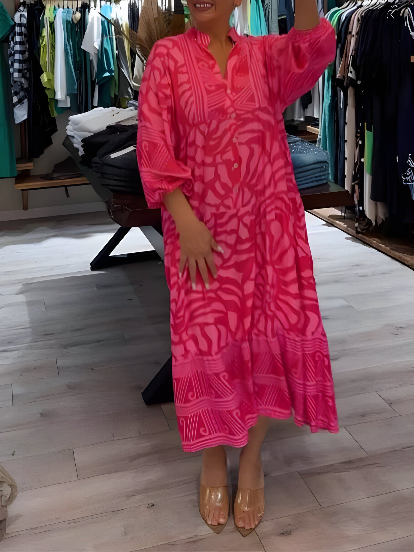 Alba™ | Robe Chic à Imprimé Moderne
