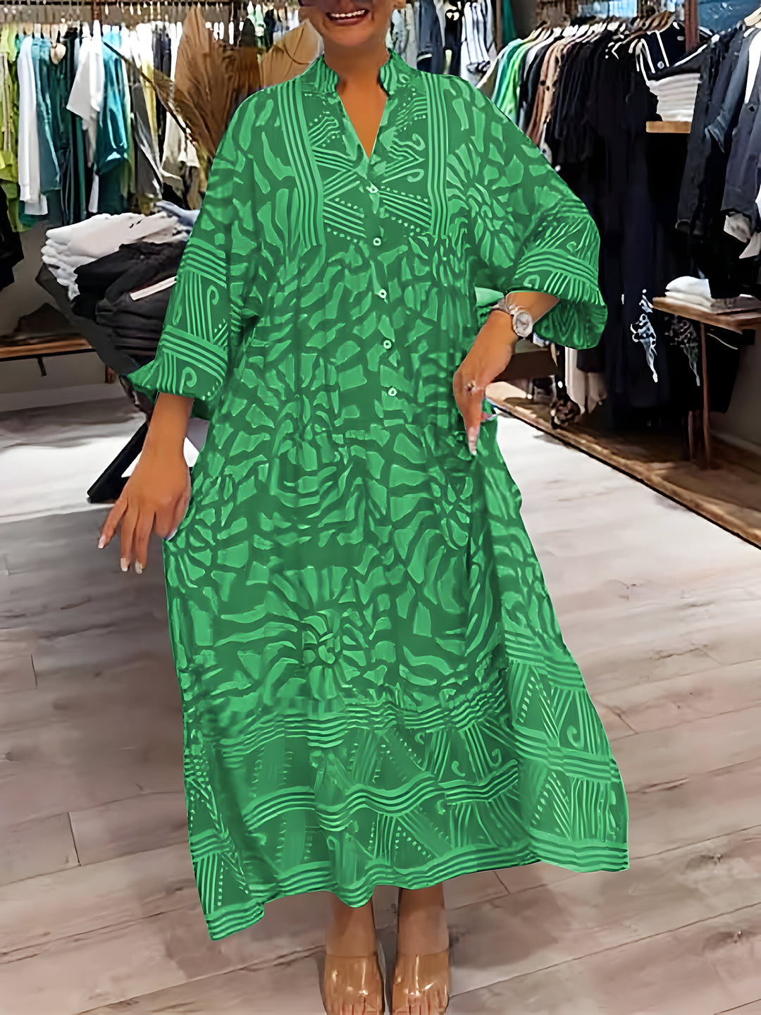 Alba™ | Robe Chic à Imprimé Moderne