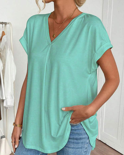 Estella - T-shirt Patchwork Décontracté