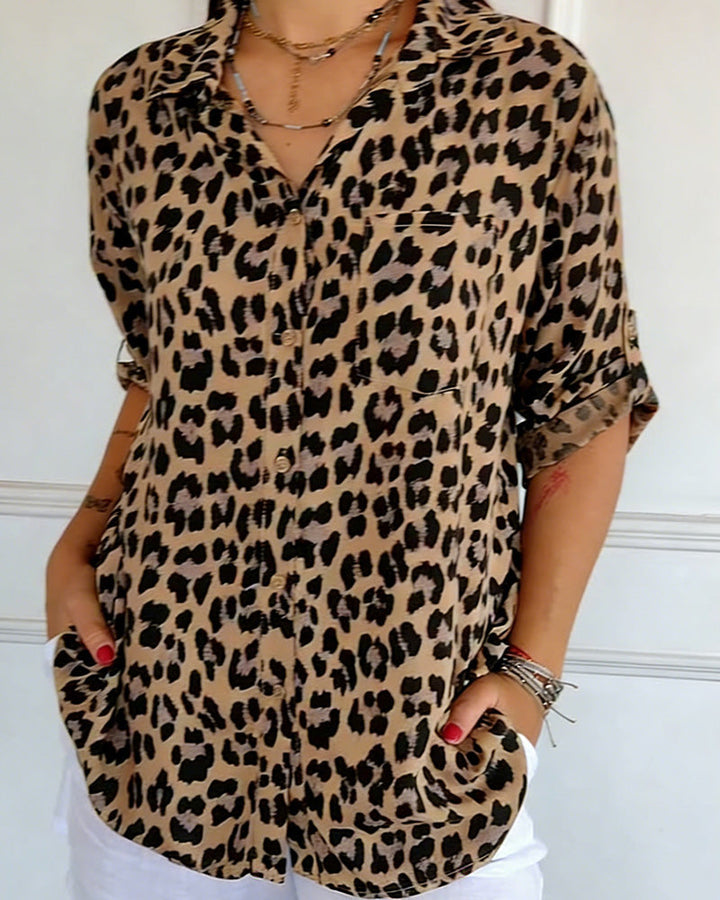 Roxane™ | Blouse à Imprimé Léopard