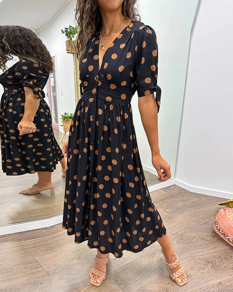 Victoire™ | Robe Élégante à Pois