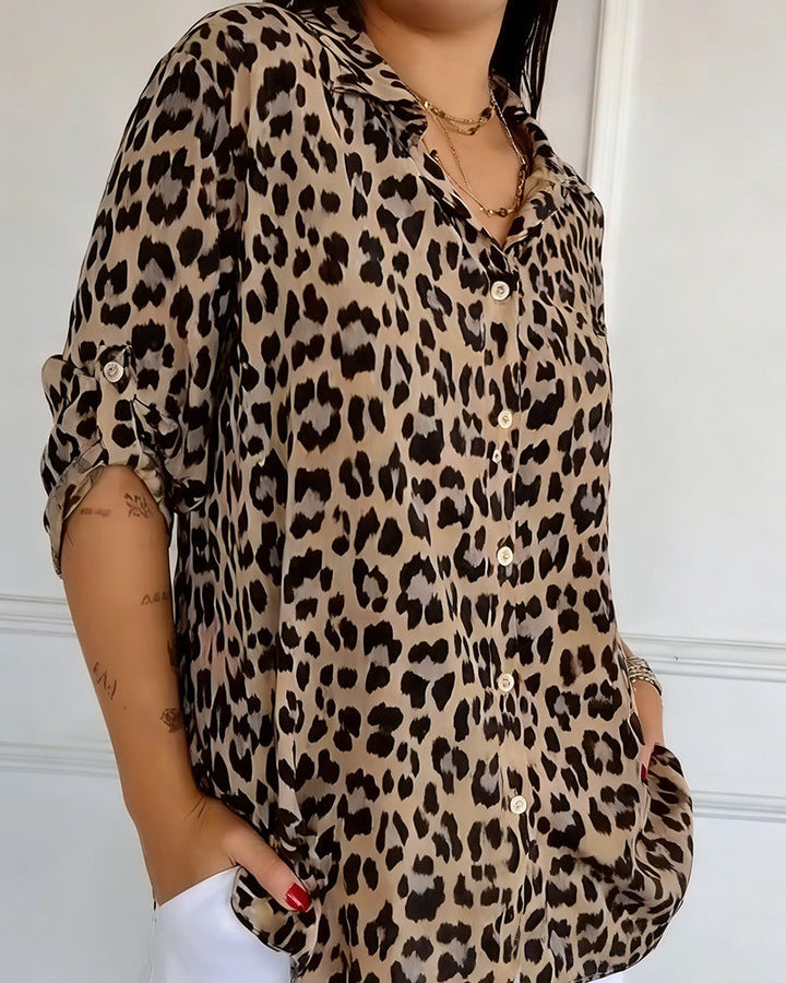 Roxane™ | Blouse à Imprimé Léopard