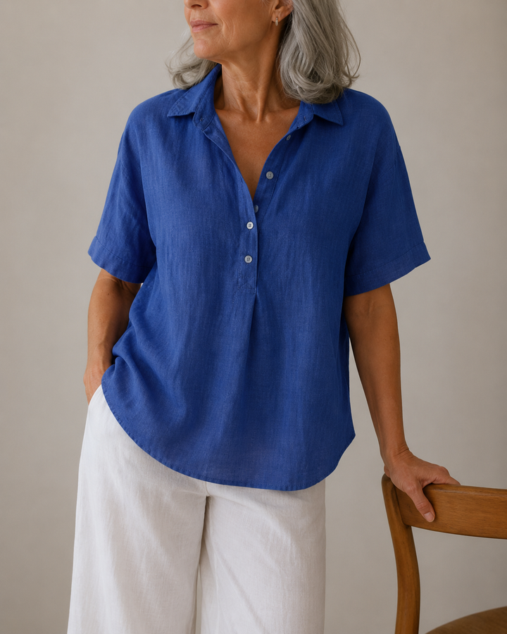 Daphne™ | Blouse avec col et détail de bouton