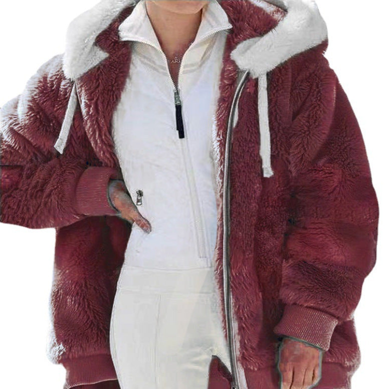 Aléana™ – La veste d’hiver élégante et chaude avec capuche et fermeture éclair