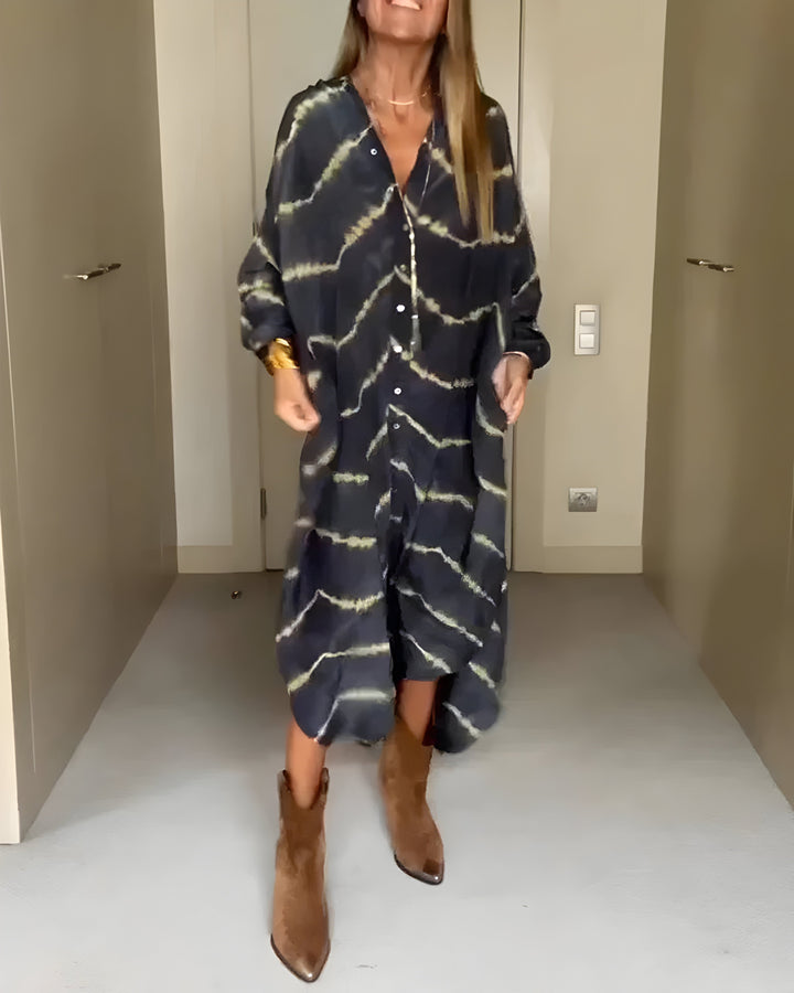 Aurélie™ | Robe Maxi Bohème Chic à Motifs Rayés