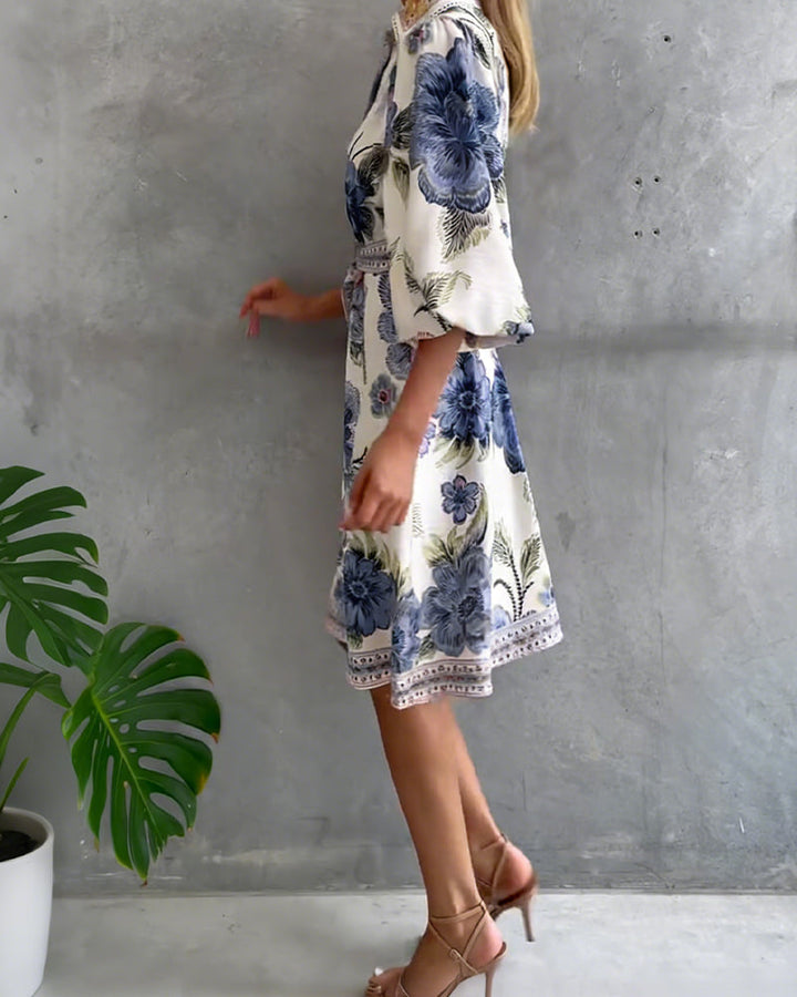 Fei™ | Robe Évasée Imprimée Élégante