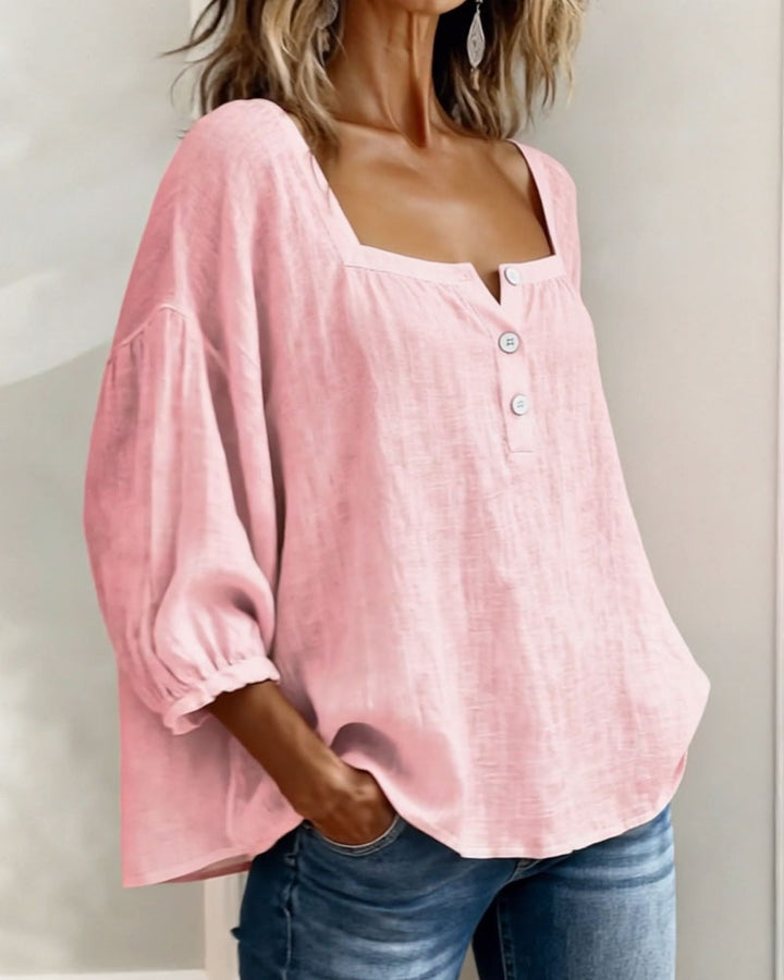 Fantine™ | Blouse Élégante à Encolure Carrée
