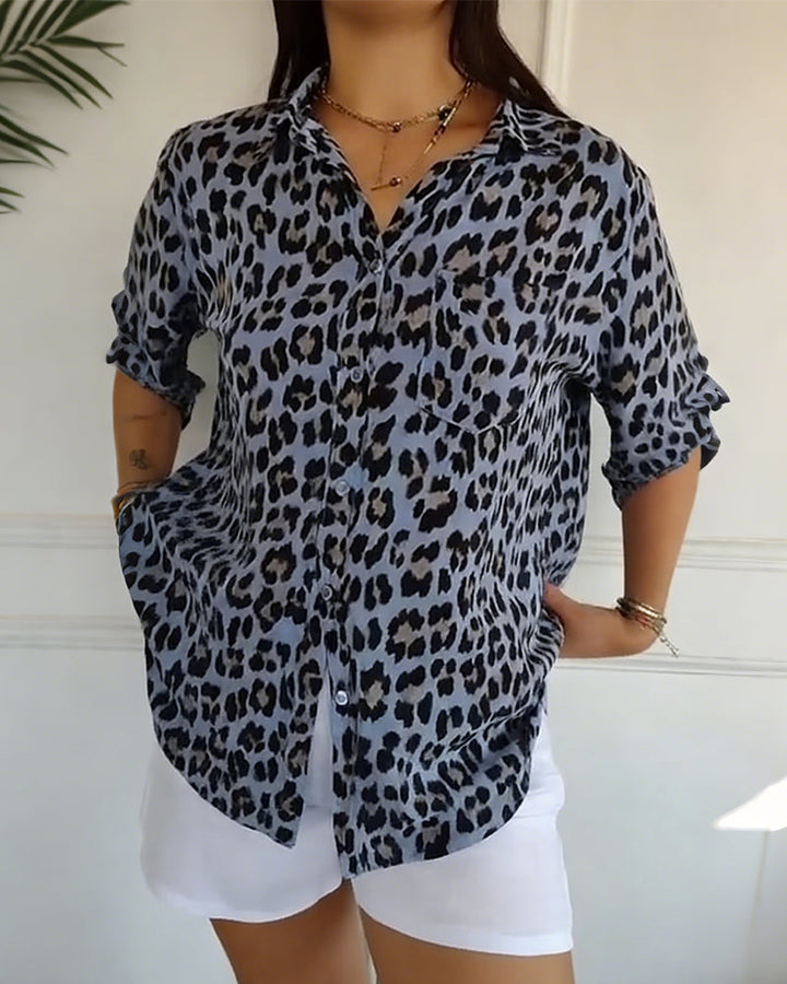 Roxane™ | Blouse à Imprimé Léopard
