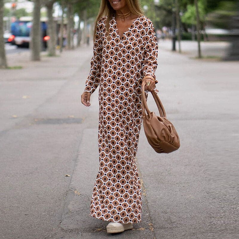 Amélie™ | Robe Maxi Élégante à Col V
