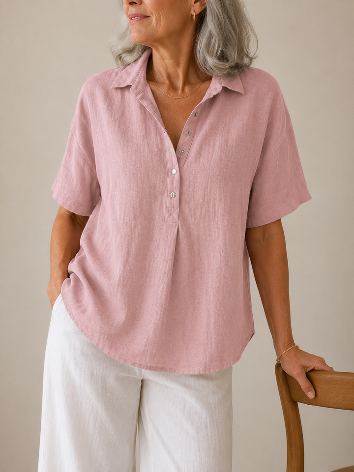Daphne™ | Blouse avec col et détail de bouton