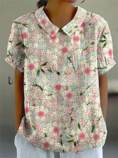 Sofia - Chemise Fleurie Élégante