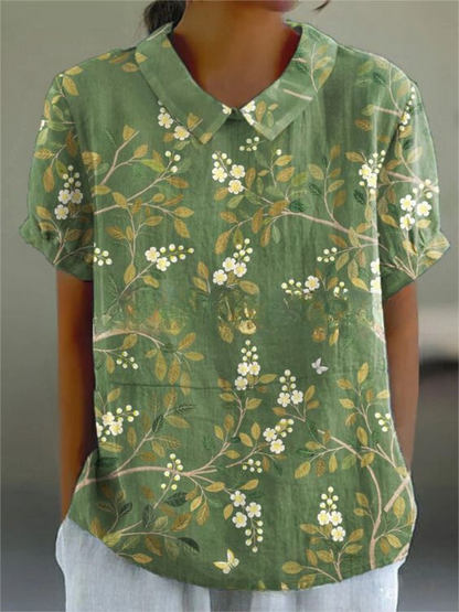 Sofia - Chemise Fleurie Élégante