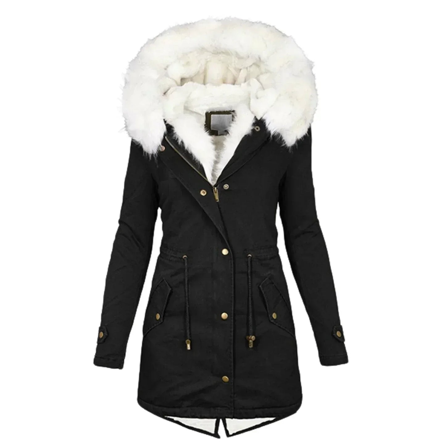 Giulia d’Hiver™ — Manteau chaud à capuche élégante