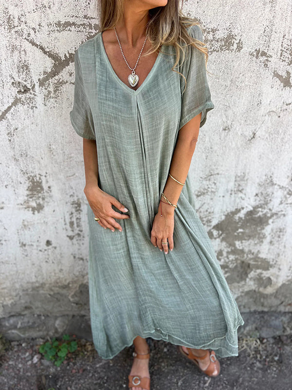 Violette™ | Robe Loose à Col en V