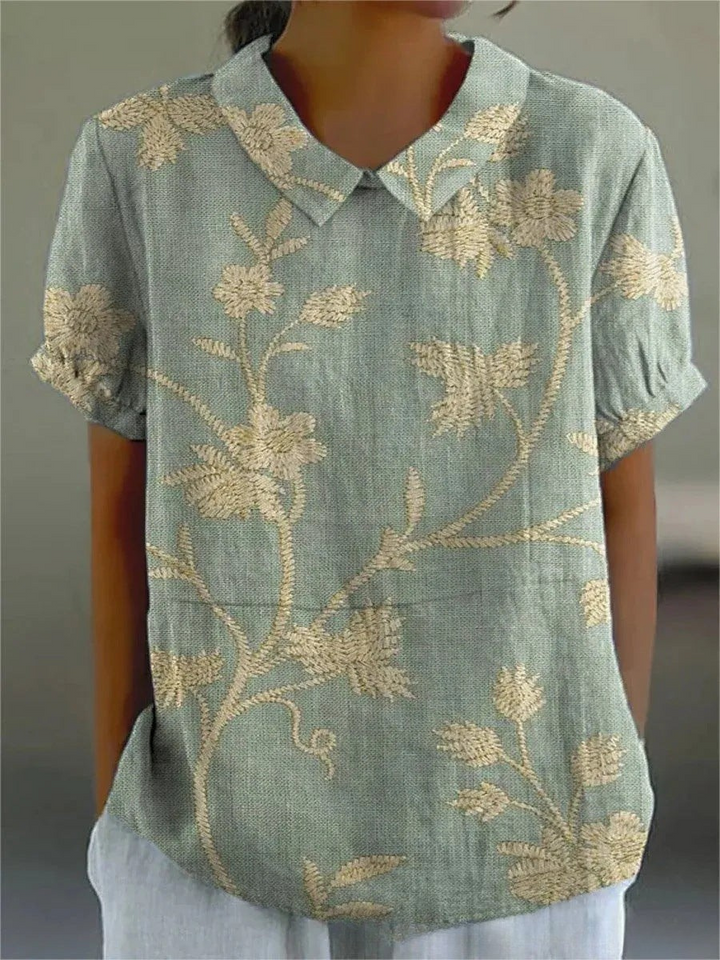 Sofia - Chemise Fleurie Élégante