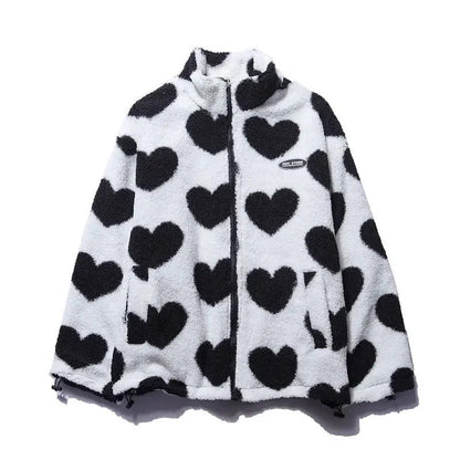 Katharina™ | Veste Réversible à Cœur – Élégance et Douceur Polyvalente