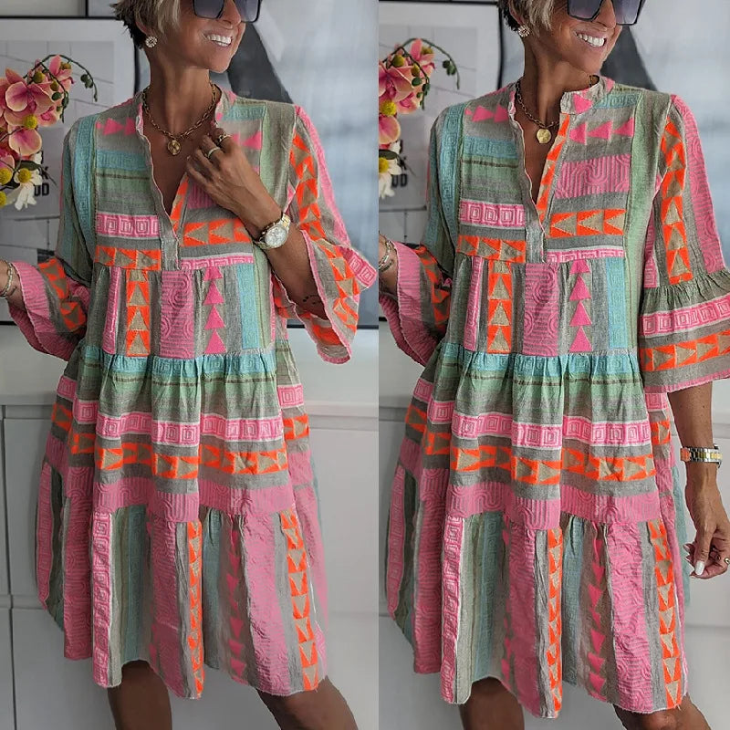 Dominique™ | Robe Midi Élegante D'été