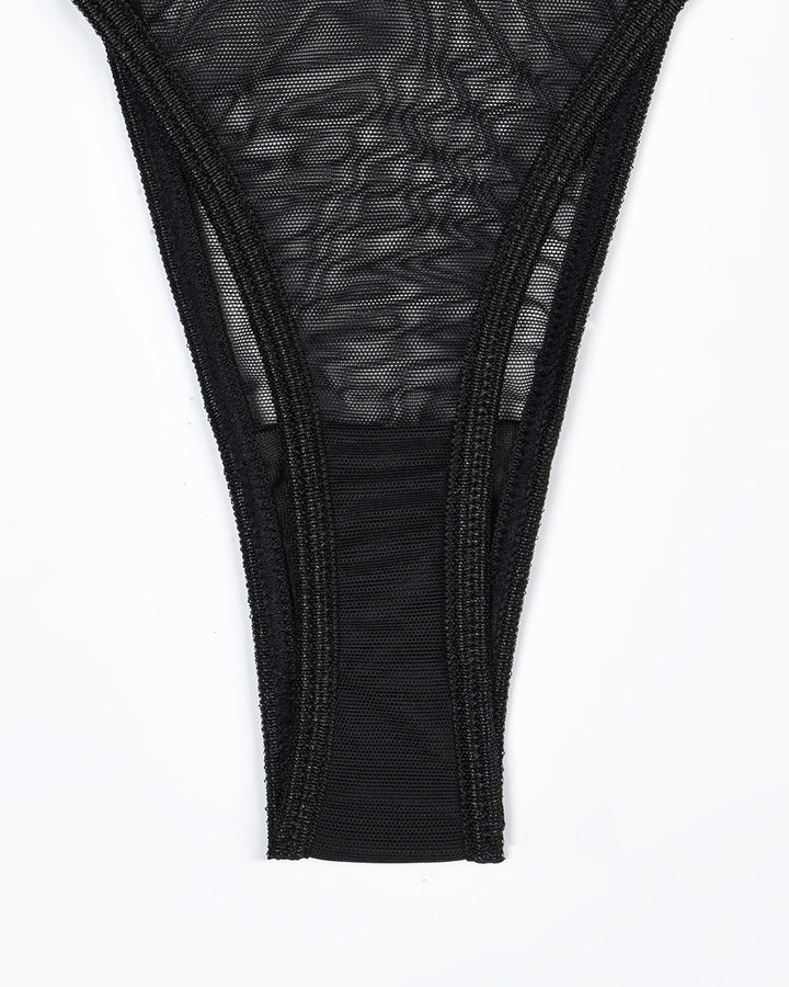 Eline™ | Ensemble de Lingerie en Mesh Transparent 4 Pièces