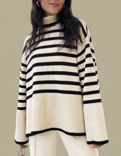 Éliane™ – Le Pull Rayé Élégance Décontractée