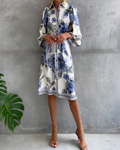 Fei™ | Robe Évasée Imprimée Élégante