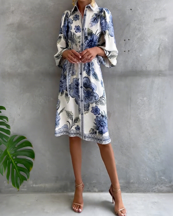Fei™ | Robe Évasée Imprimée Élégante