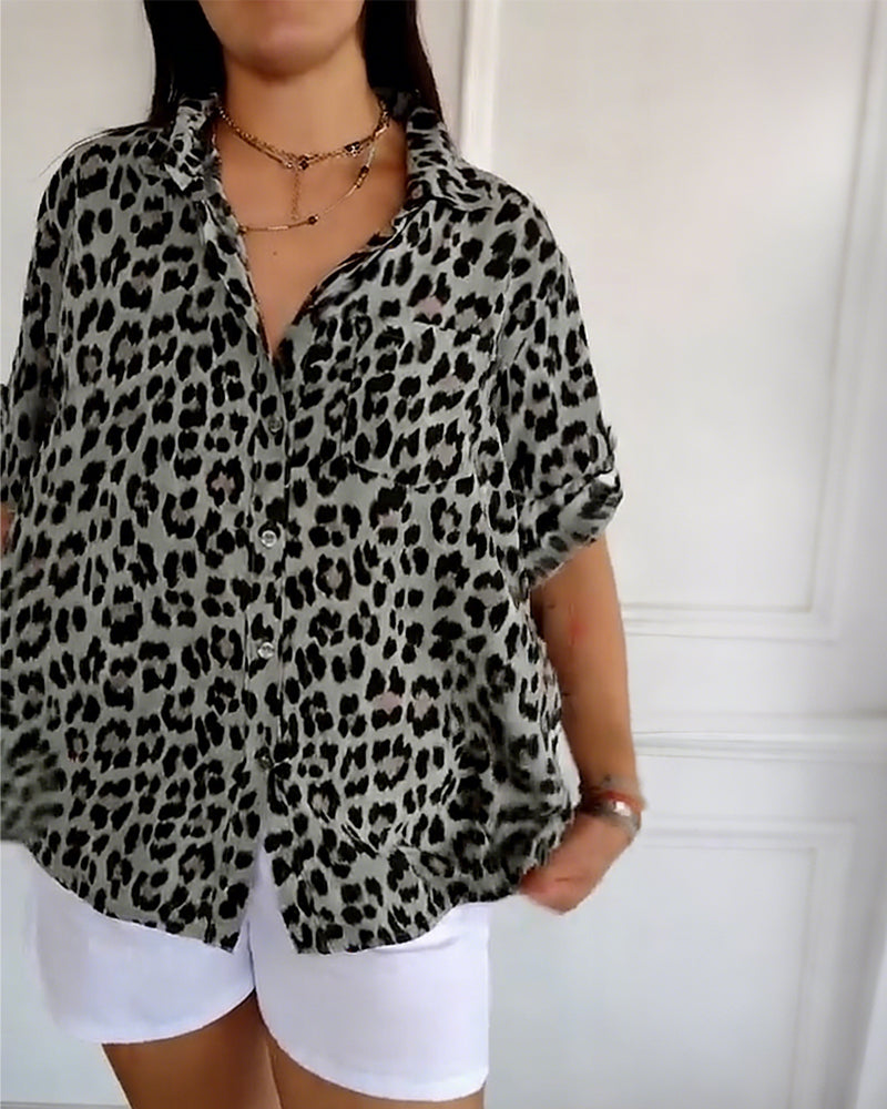Roxane™ | Blouse à Imprimé Léopard