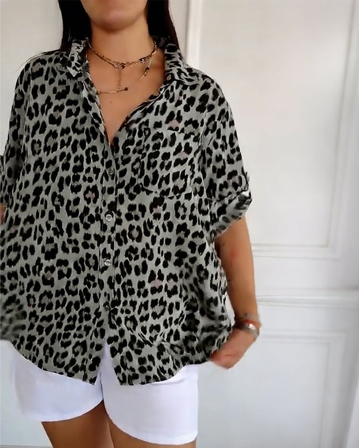 Roxane™ | Blouse à Imprimé Léopard