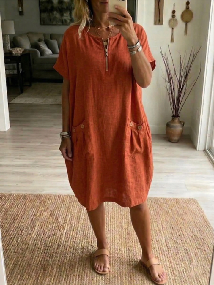 Ellaine™ | Robe Décontractée à Fermeture Zippée
