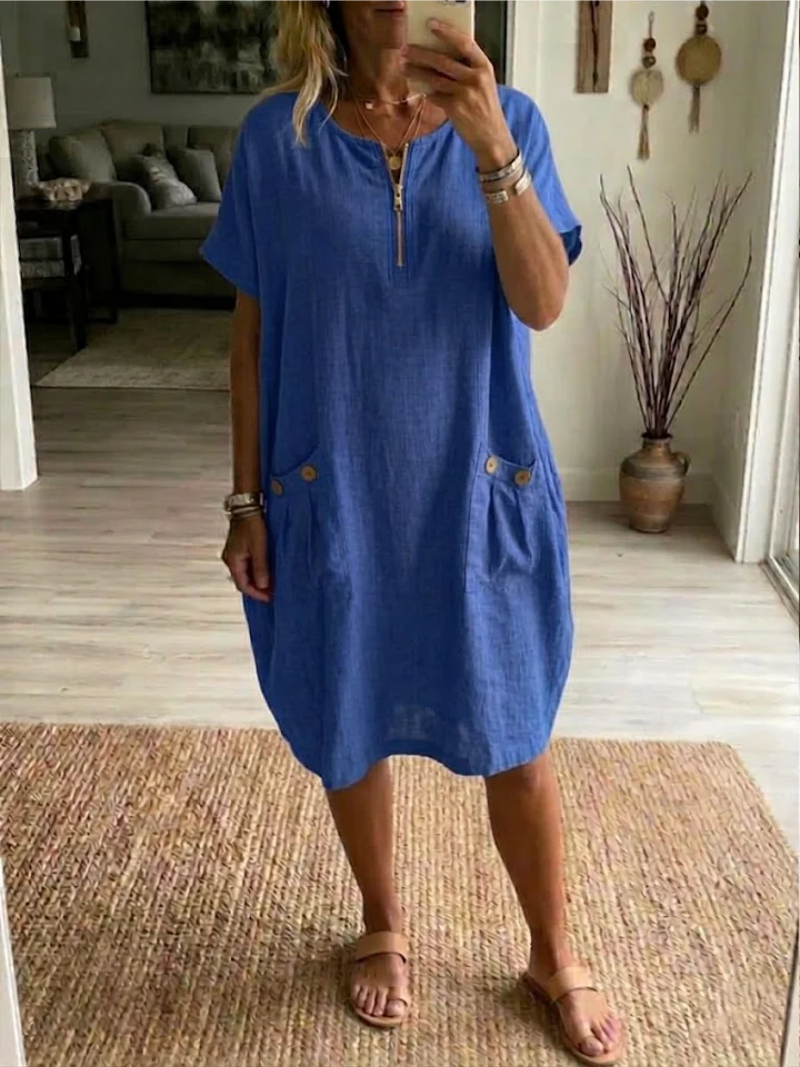 Ellaine™ | Robe Décontractée à Fermeture Zippée