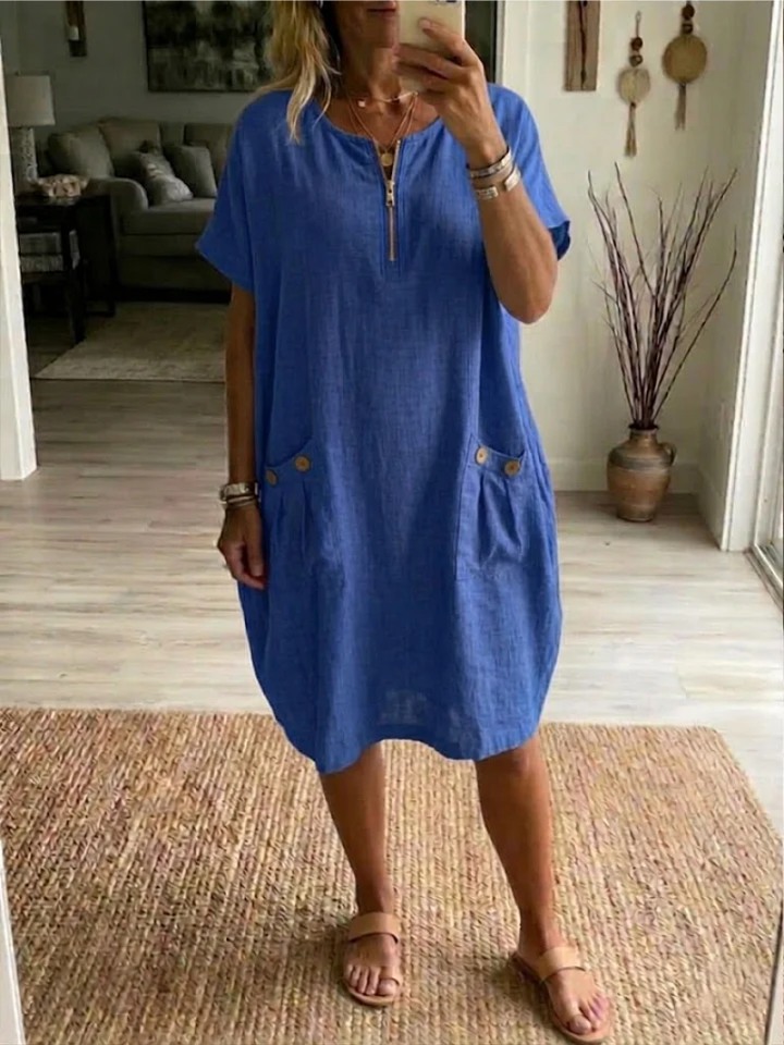 Ellaine™ | Robe Décontractée à Fermeture Zippée