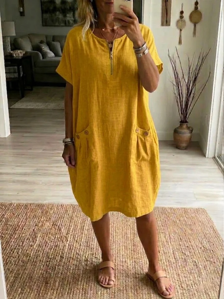 Ellaine™ | Robe Décontractée à Fermeture Zippée