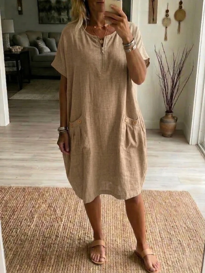 Ellaine™ | Robe Décontractée à Fermeture Zippée