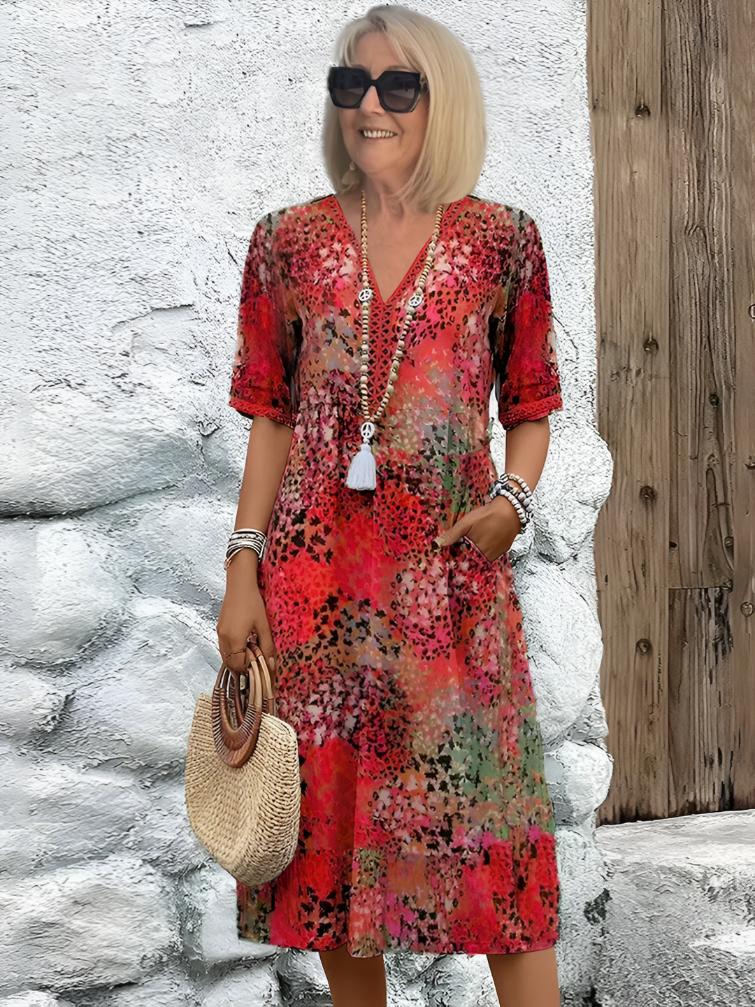 Léonie™ | Robe Midi Élégante