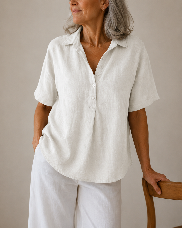 Daphne™ | Blouse avec col et détail de bouton
