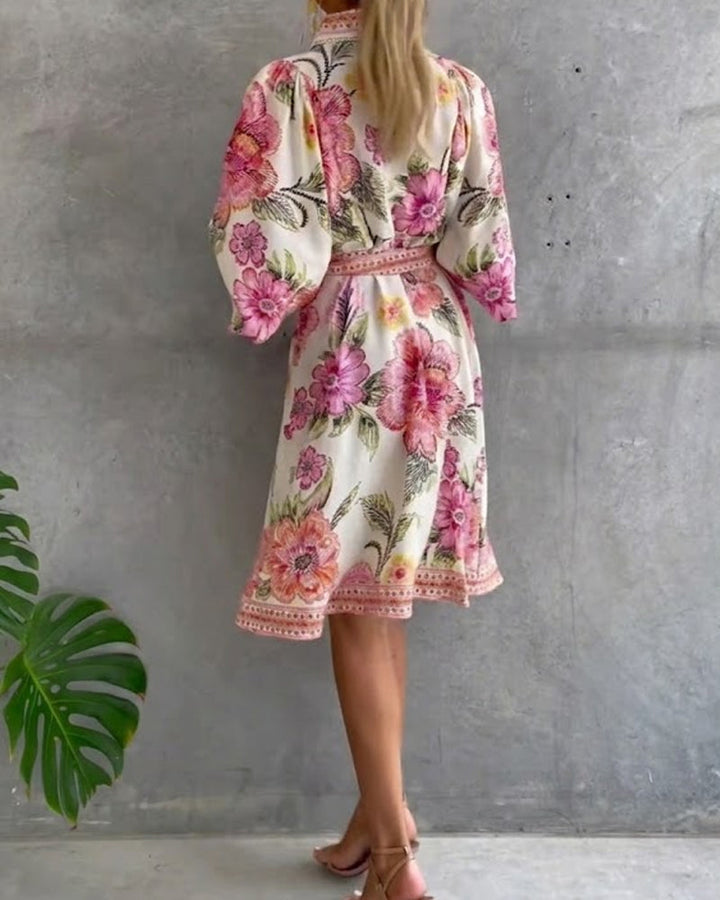 Fei™ | Robe Évasée Imprimée Élégante