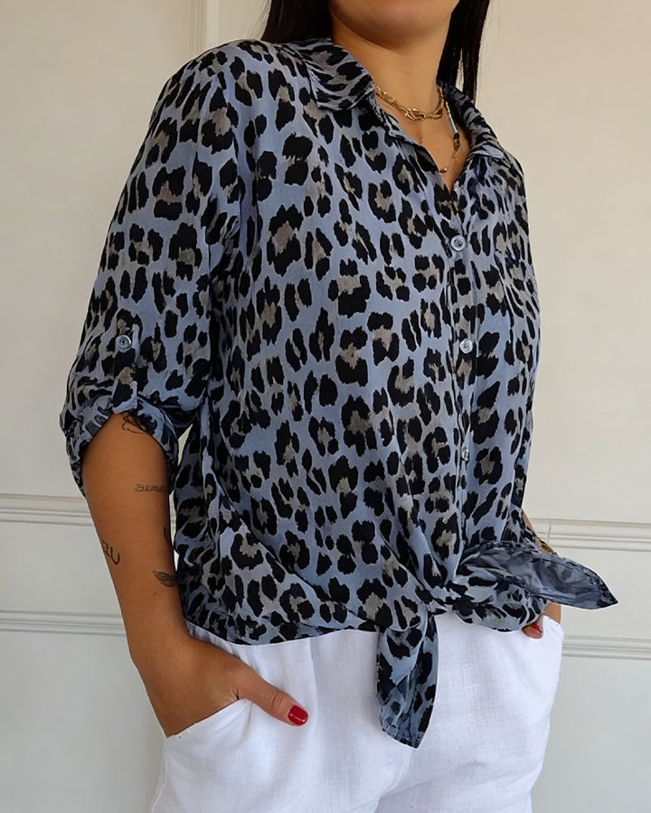 Roxane™ | Blouse à Imprimé Léopard