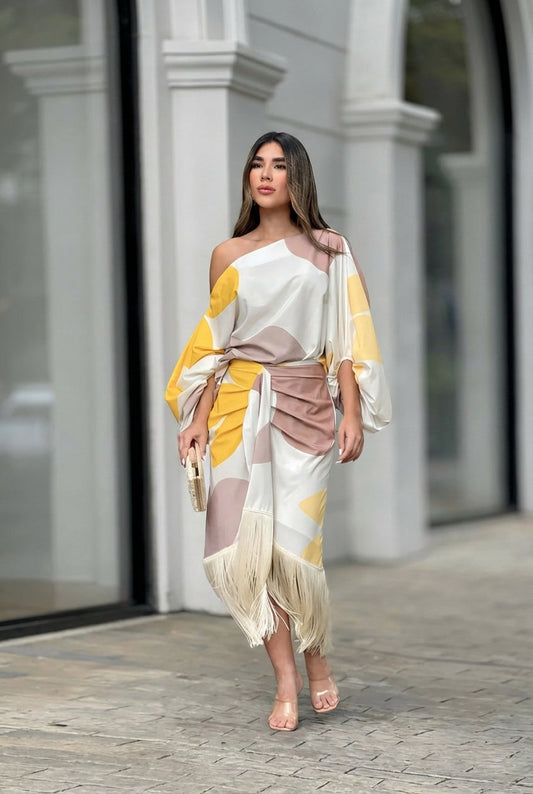 Danielle™ | Robe Élégante à Franges