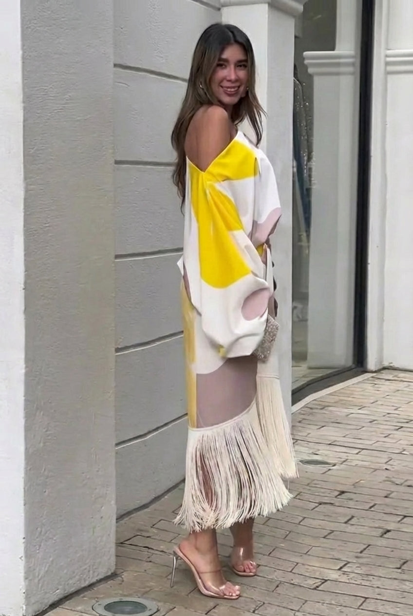 Danielle™ | Robe Élégante à Franges