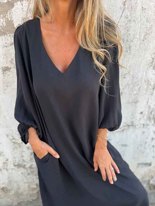 Amandine™ | Robe Élégante à Col V