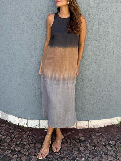 Éloane™ | Robe Élégante avec Imprimé Naturel